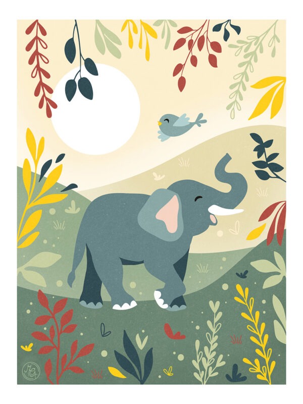 affiche "Amis de la nature, l'Eléphant"