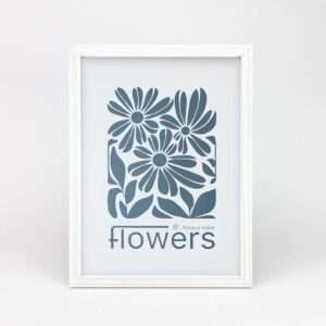 affiche Flowers - bleue