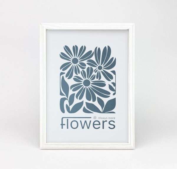 affiche Flowers - bleue