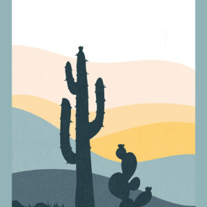 affiche "Cactus du Désert"