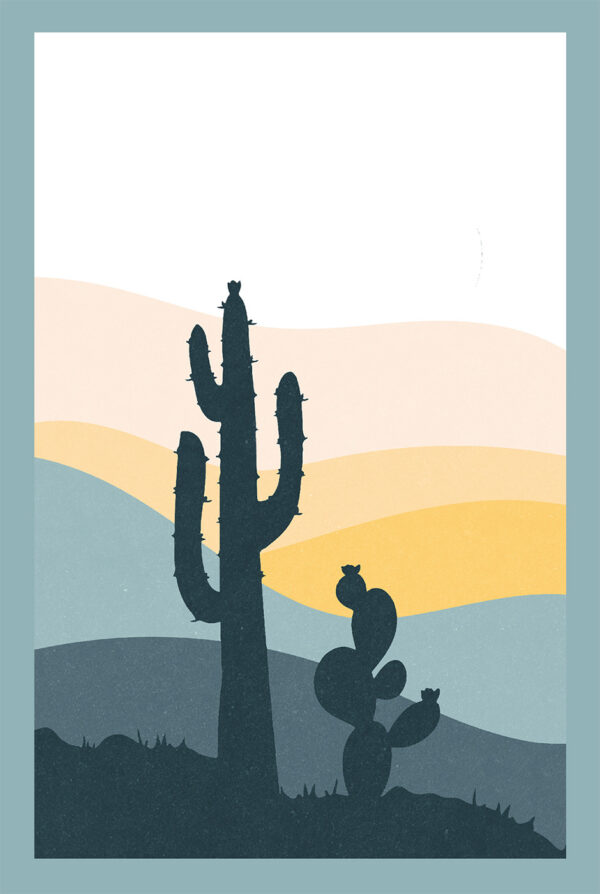 affiche "Cactus du Désert"