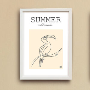 affiche "Summer" - toucan