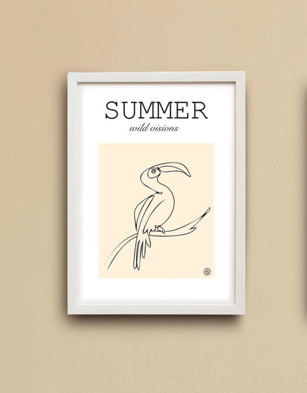 affiche "Summer" - toucan