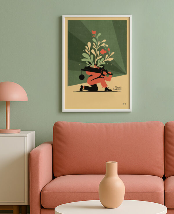 "Flowerman", affiche décoration